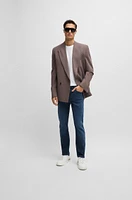 Slim-fit jeans blue knitted stretch denim