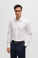 Slim-fit shirt easy-iron cotton poplin