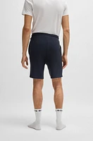 Ottoman-jersey pajama shorts with embroidered logo