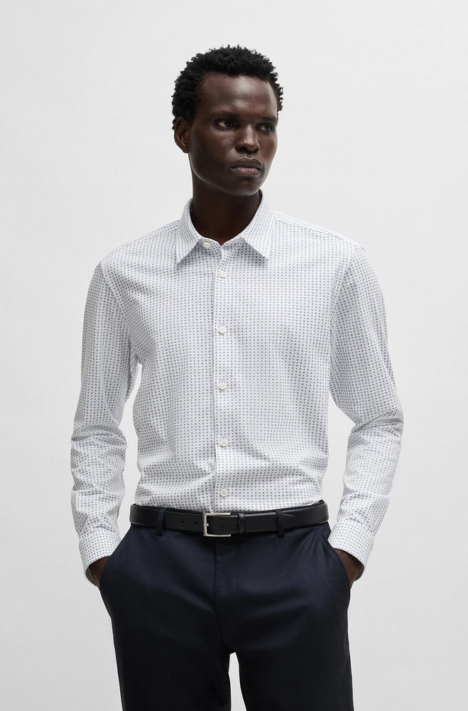 Slim-fit shirt printed jersey