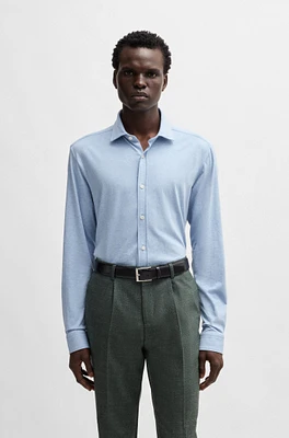 Slim-fit shirt stretch-cotton jersey