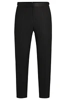 Slim-fit tuxedo trousers wool with silk trims