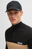 Regular-fit sweater with color-blocking