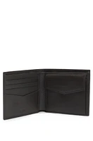 Grained-leather wallet with logo lettering