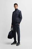 Zip-up sweatshirt with logo artwork