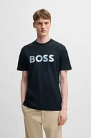 Cotton-jersey regular-fit T-shirt with script logo