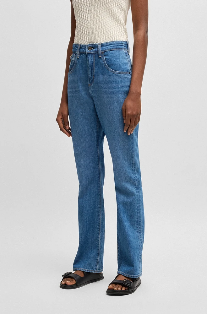 Bootcut jeans blue comfort-stretch denim