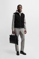 Diamond-quilted gilet with ribbed-cotton trims