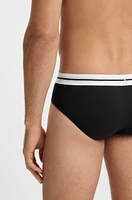 Three-pack of stretch-cotton trunks with logo waistbands