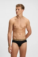 Three-pack of stretch-cotton trunks with logo waistbands