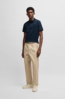 Mercerized-cotton polo shirt with Double B monograms