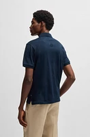 Mercerized-cotton polo shirt with Double B monograms