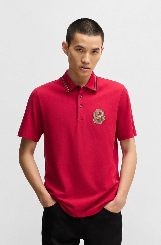 BOSS x Creation of the Gods mercerised-cotton polo shirt