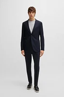 Slim-fit suit jacket a structured wool blend