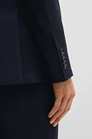 Slim-fit suit jacket a structured wool blend