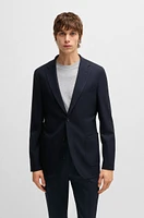 Slim-fit suit jacket a structured wool blend