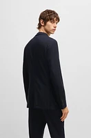 Slim-fit suit jacket a structured wool blend