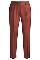 Regular-fit trousers cashmere, virgin wool and silk