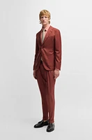 Regular-fit trousers cashmere, virgin wool and silk