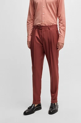 Regular-fit trousers cashmere, virgin wool and silk