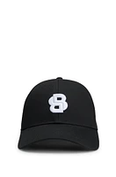 Cotton-twill cap with embroidered Double B monogram