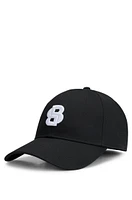 Cotton-twill cap with embroidered Double B monogram