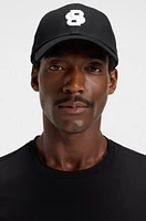 Cotton-twill cap with embroidered Double B monogram