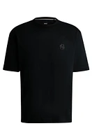 BOSS SELECTED BY SHOHEI OHTANI Mercerized-cotton T-shirt with Double B monogram