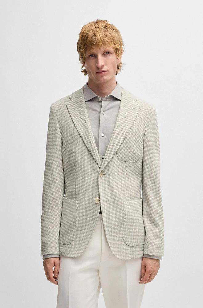 Slim-fit blazer virgin wool, cotton and cashmere