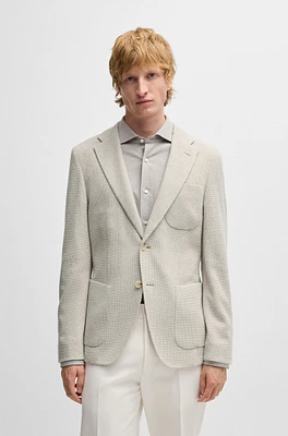 Slim-fit blazer virgin wool, cotton and cashmere