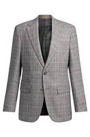 Regular-fit blazer checked stretch wool
