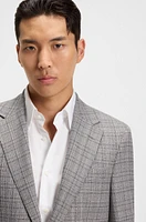 Regular-fit blazer checked stretch wool