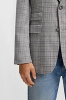 Regular-fit blazer checked stretch wool