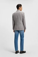 Regular-fit blazer checked stretch wool