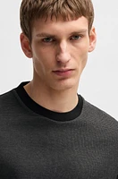 Mercerized-cotton T-shirt with micro pattern