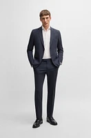 Slim-fit suit a performance-stretch wool blend