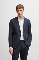 Slim-fit suit a performance-stretch wool blend