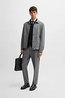 Tapered-fit trousers pinstripe stretch fabric