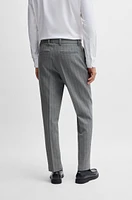 Tapered-fit trousers pinstripe stretch fabric