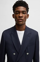 Slim-fit blazer patterned virgin wool