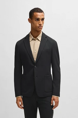 Slim-fit jacket washable stretch fabric