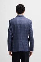 Slim-fit blazer checked virgin wool
