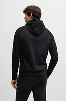 Cotton-terry zip-up hoodie with logo print