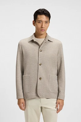 Relaxed-fit overshirt patterned fabric