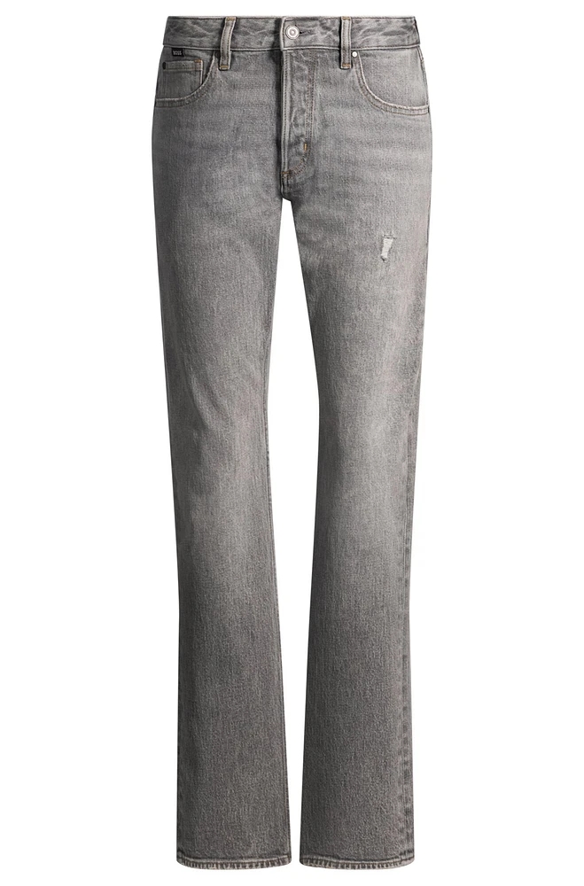 Regular-fit jeans gray stretch denim