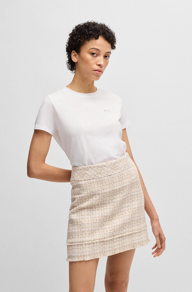 Cotton-jersey T-shirt with script logo