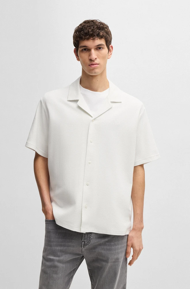 Relaxed-fit shirt waffle cotton