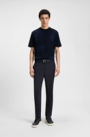 Mercerized-cotton T-shirt with floral jacquard