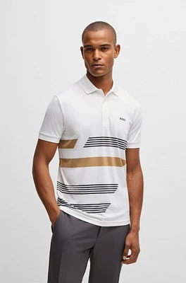 Paddy stretch-jersey polo shirt with stripe print