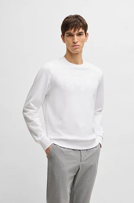 Cotton-terry sweatshirt with logo detail